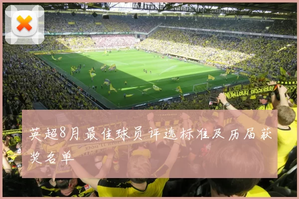 英超8月最佳球员评选标准及历届获奖名单