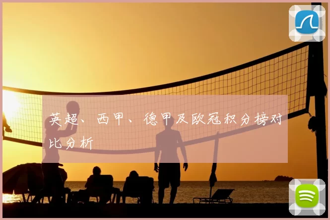 英超、西甲、德甲及欧冠积分榜对比分析